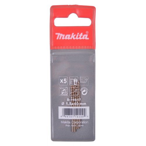 D-16617 Broca metal, HSS-Co, 1,5 x 18 / 40 mm, 5 pcs