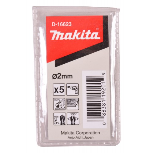 D-16623 Broca metal, HSS-Co, 2,0 x 24 / 49 mm, 5 pcs