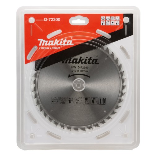 D-72300 Disco sierra circular , Standard T.C.T, 210 x 30 mm, 40 D