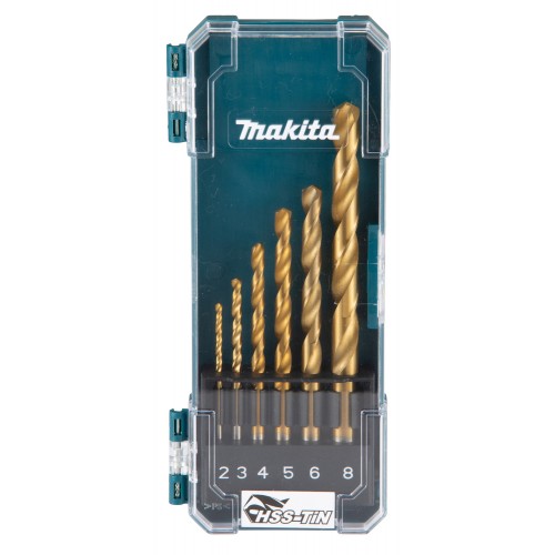 D-72833 Estuche de brocas de metal  HSS-Tin, 2 - 8 mm, 6 pcs