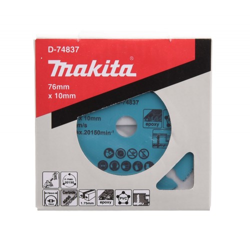 D-74837 Disco de carburo de tungsteno, 76 x 10 mm