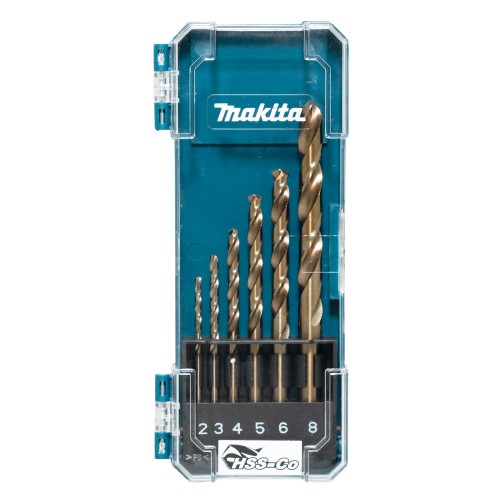 D-75758 Estuche de brocas para metal HSS-CO 2-3-4-5-6-8mm 6 pcs