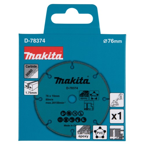 D-78374 Disco de corte PVC 76 x 1,75 mm