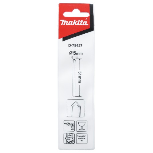 D-78427 Broca para vidrio y baldosas 5 x 51 mm