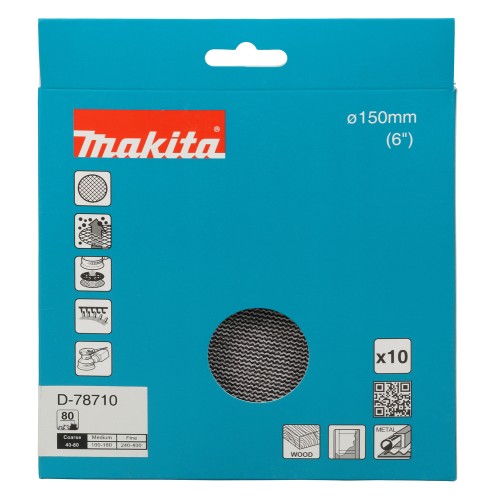 D-78710 Discoo de lija 150MM A80 10P