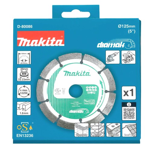 D-80086 Disco de diamante Diamak 125 x 22,23 mm