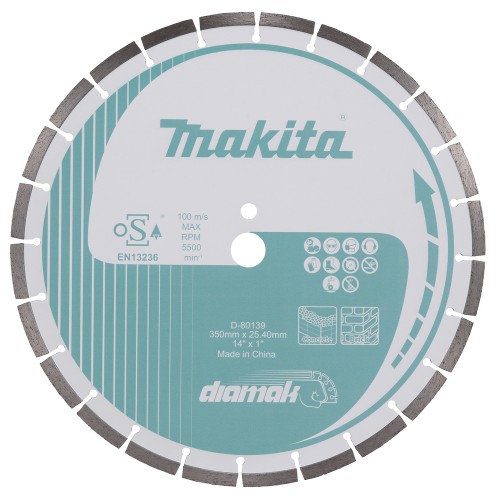 D-80139 Rueda de diamante 350 x 25,40 mm