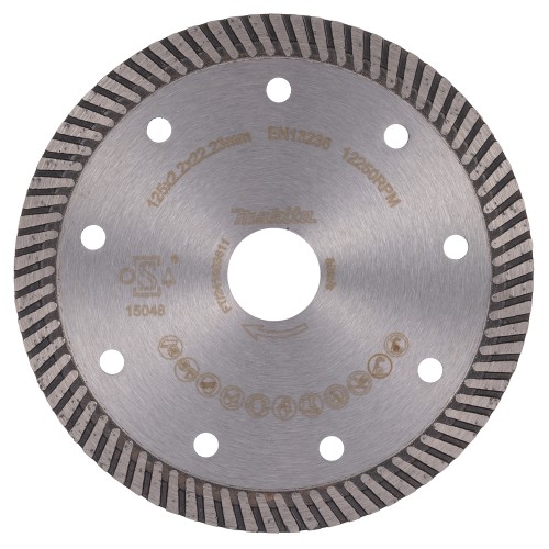 D-80167 Disco de diamante 135 x 22,23 mm, Banda Turbo