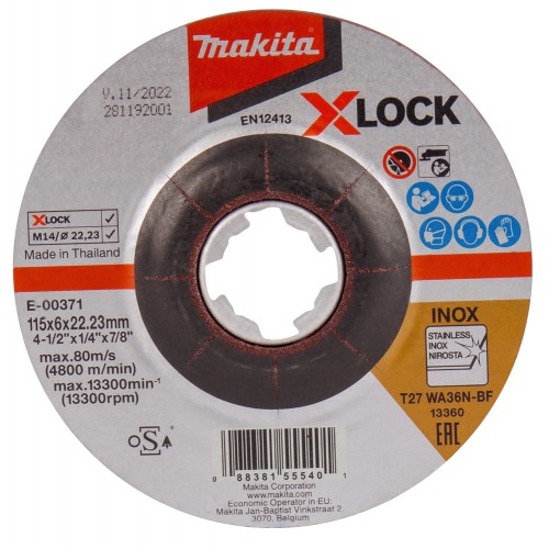 E-00371 Disco de desbaste X-Lock, 115 x 6,0 mm