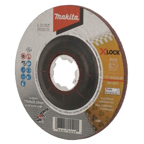 E-00371 Disco de desbaste X-Lock, 115 x 6,0 mm