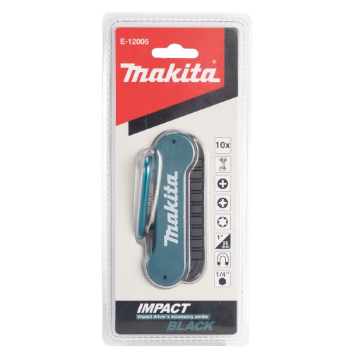 E-12005 Estuches de puntas Impact Black, 10 pcs