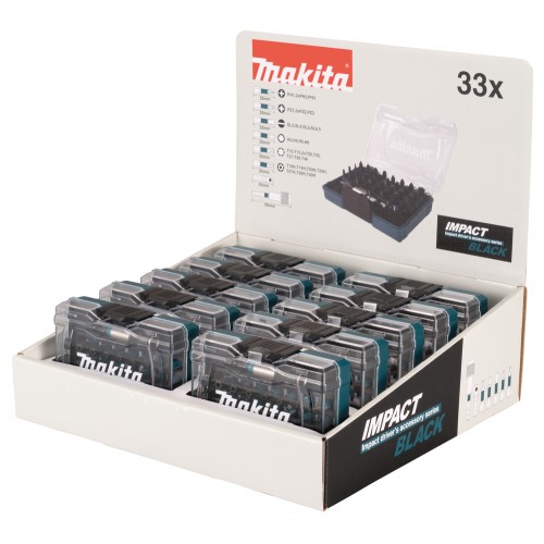 E-12441-10 Estuche de puntas IMPACT BLACK, 33pcs (10 estuches en expositor)