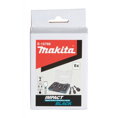 E-15768 Llaves de vaso, Impact Black, 1/4
