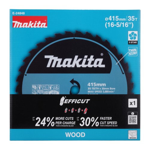E-24848 Disco de sierra circular, EFFICUT T.C.T, 415 x 25 mm, 35D