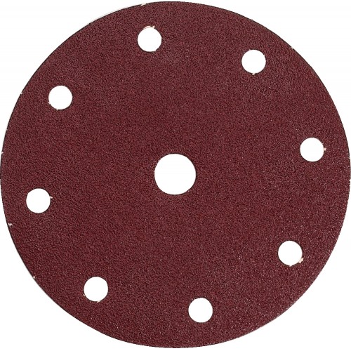 Discos abrasivos 150 mm, 9 agujeros, madera y metal