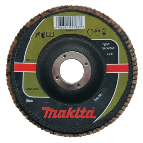 P-65361 Cepillo lijas taladro 125 x 22,23 mm, 120G, Si-Ca.