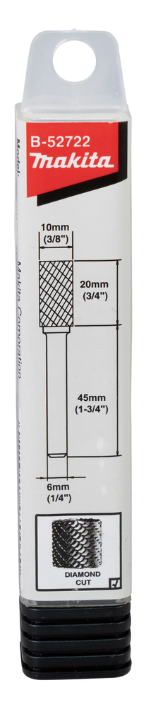 B-52722 Fresa T.C.T. 10 x 20 x 6 mm, Corte diamante