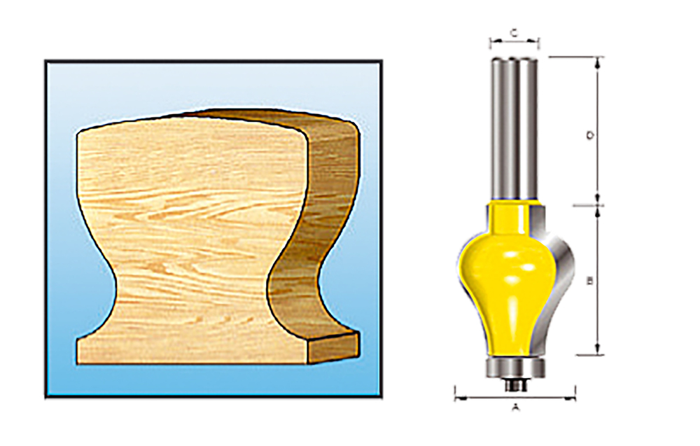 D-11829 Fresa molduradora 12 x 32 x 38.1 mm