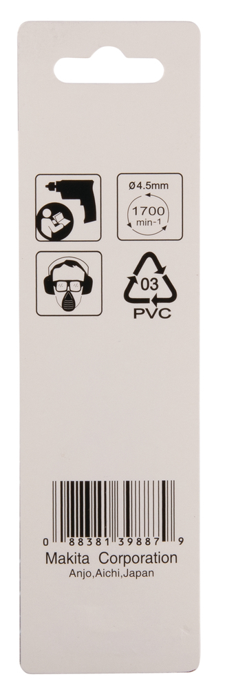 D-38386 Broca de metal HSS-R 4.5 x 80 mm