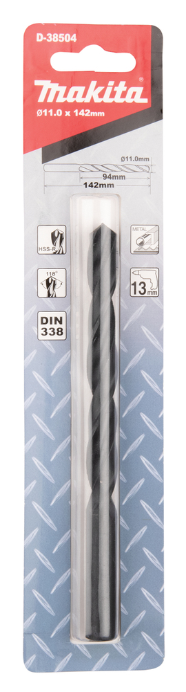 D-38504 Broca de metal HSS-R 11 x 142 mm