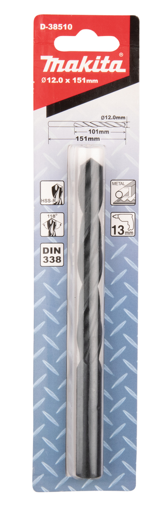 D-38510 Broca de metal HSS-R 12 x 151 mm