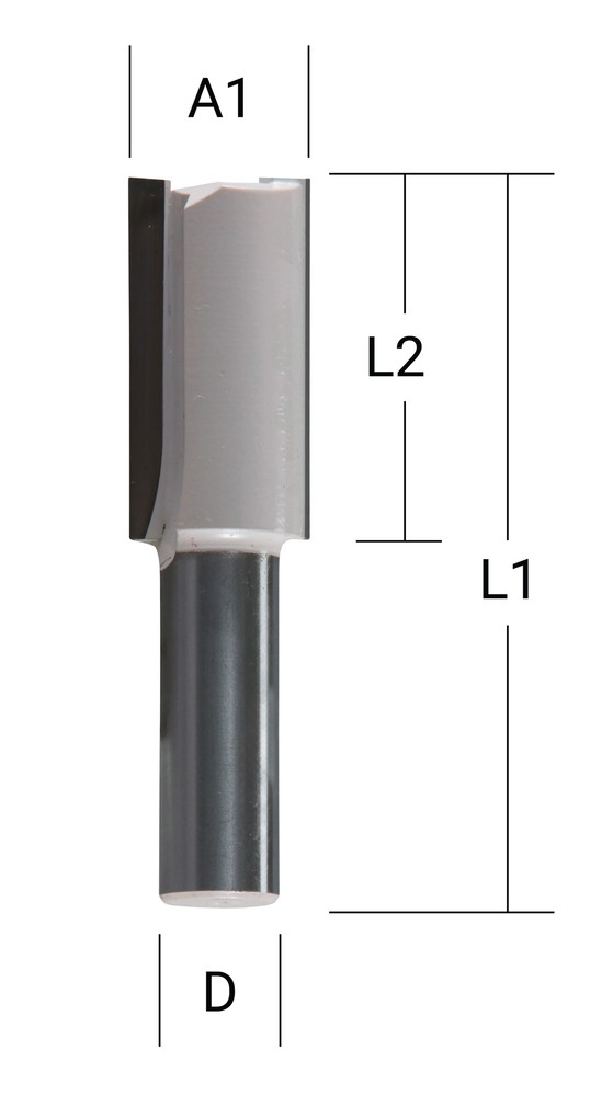D-47581 Fresa recta 2 filos, 20 x 19 x 8 mm