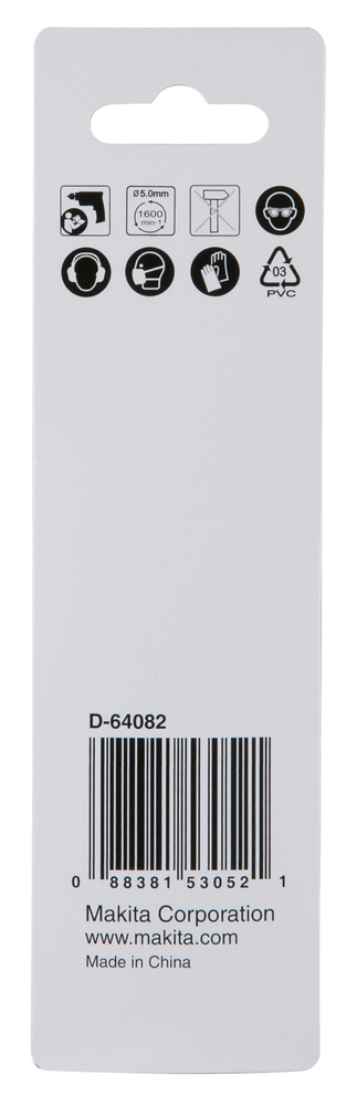 D-64082 Broca de metal HSS-TiN Economy, 5,0 x 52 / 86 mm