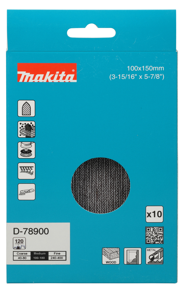 D-78900 Lija malla, 100 x 150 mm, A120,