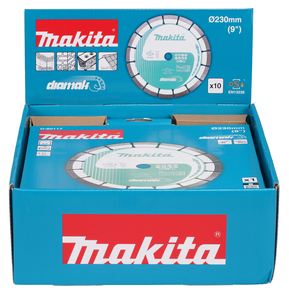 D-80117-10 Disco de diamante Diamak 230 x 22,23 mm 10 pcs