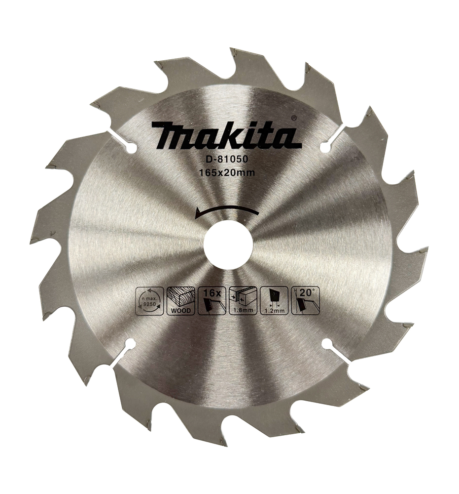 D-81050 Disco sierra circular,  T.C.T, 165 x 20 mm, 16 D