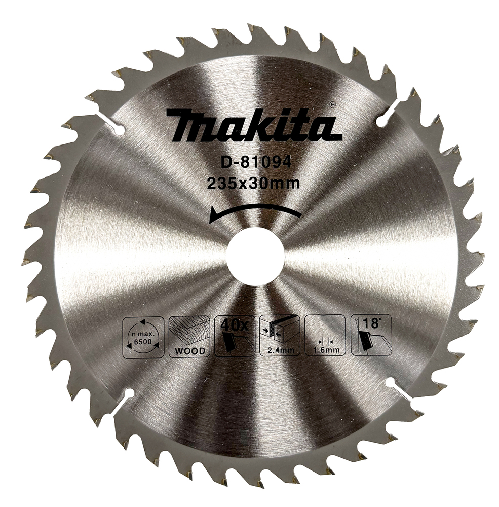 D-81094 Disco sierra circular, T.C.T 235 x 30 mm, 40 D