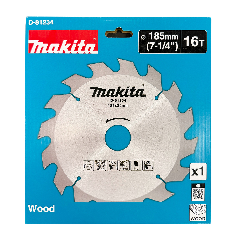 D-81234 Disco sierra circular, Standard T.C.T 185 x 30 mm, 160 D