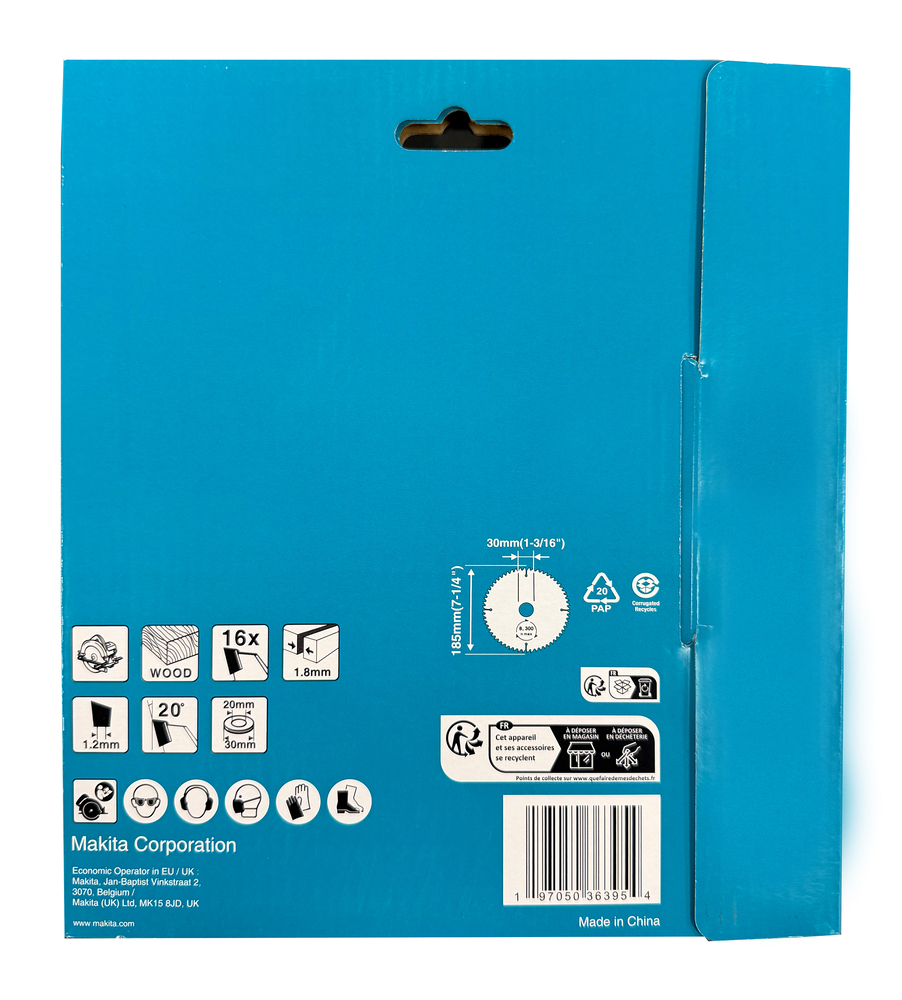 D-81234 Disco sierra circular, Standard T.C.T 185 x 30 mm, 160 D