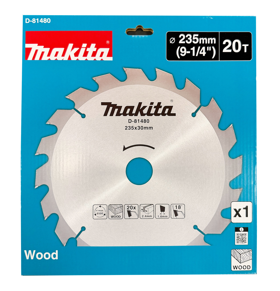 D-81480 Disco sierra circular, Standard T.C.T. 235 x 30 mm, 20 D