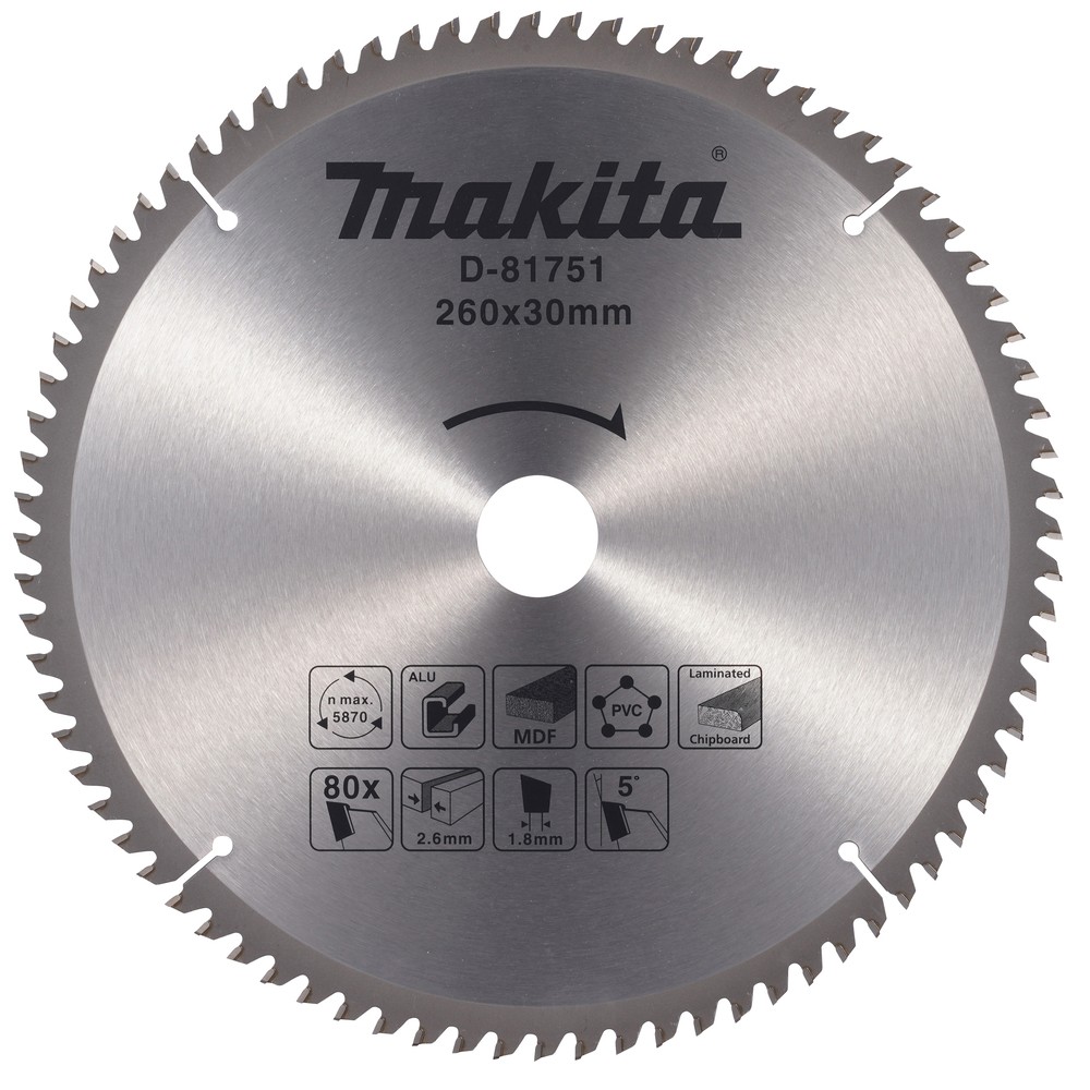 D-81751 Disco Multimaterial T.C.T.  T.C.T. 260 x 30 mm, 80 D
