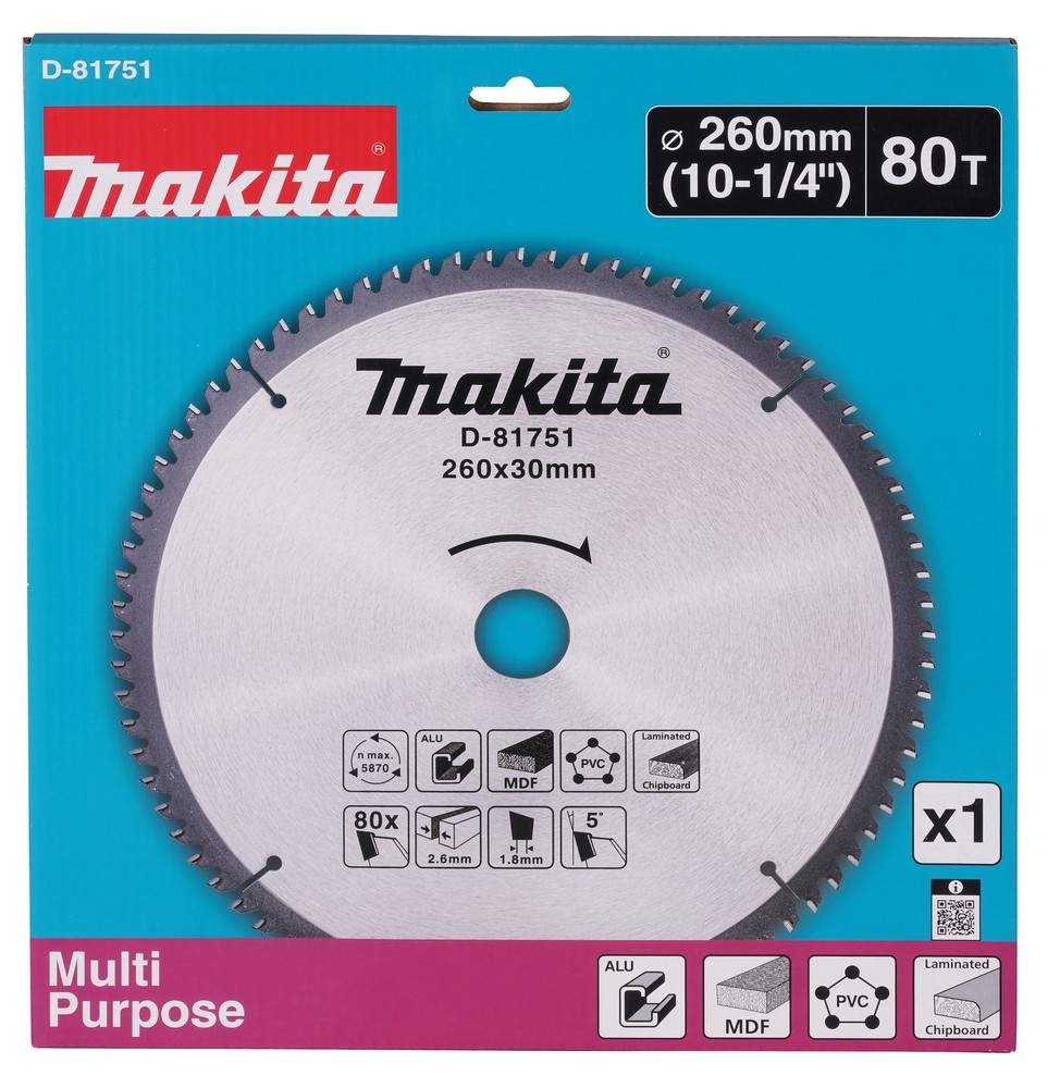 D-81751 Disco Multimaterial T.C.T.  T.C.T. 260 x 30 mm, 80 D