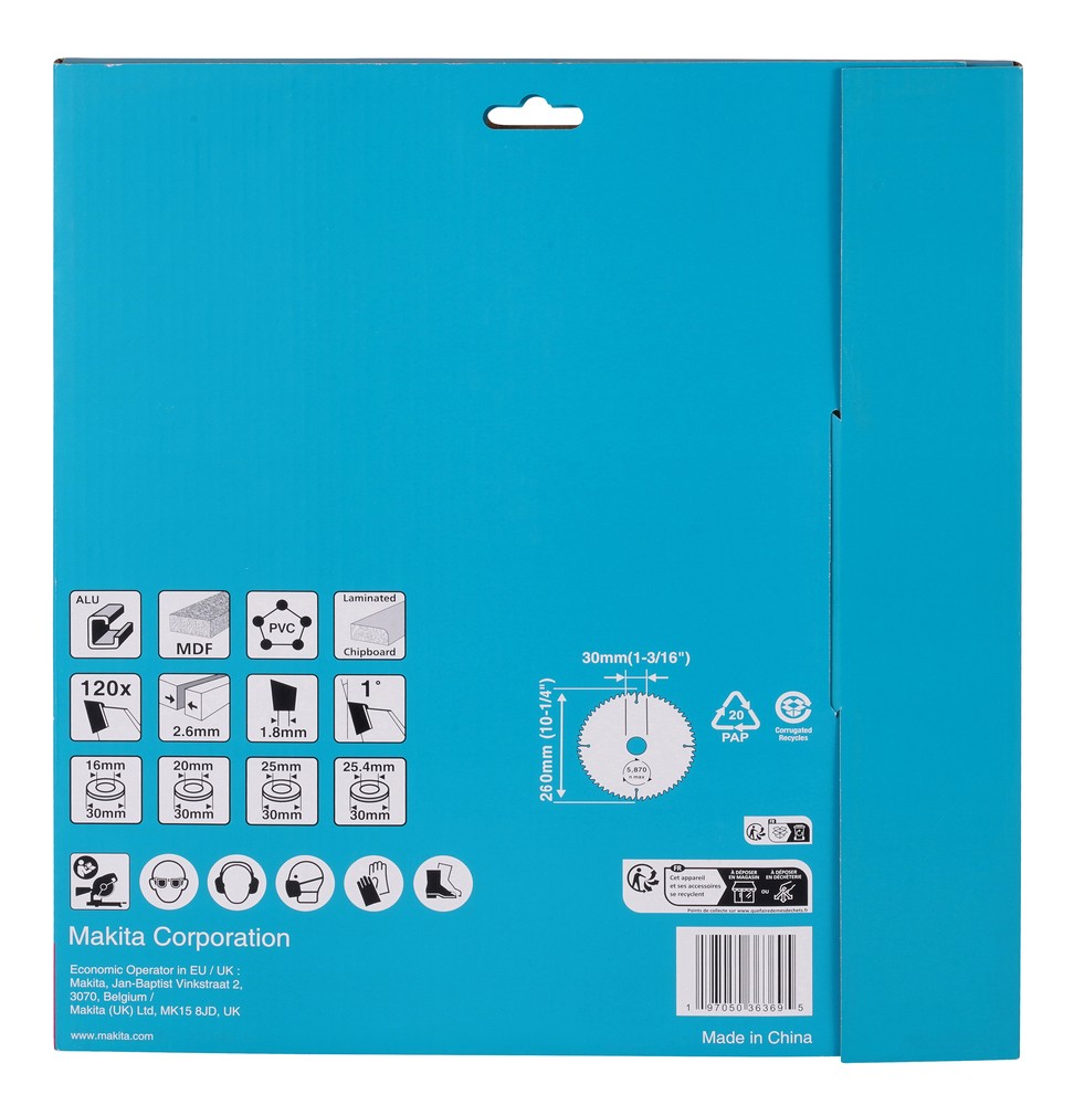 D-81832 Disco Multimaterial T.C.T. 260 x 30 mm, 120 D