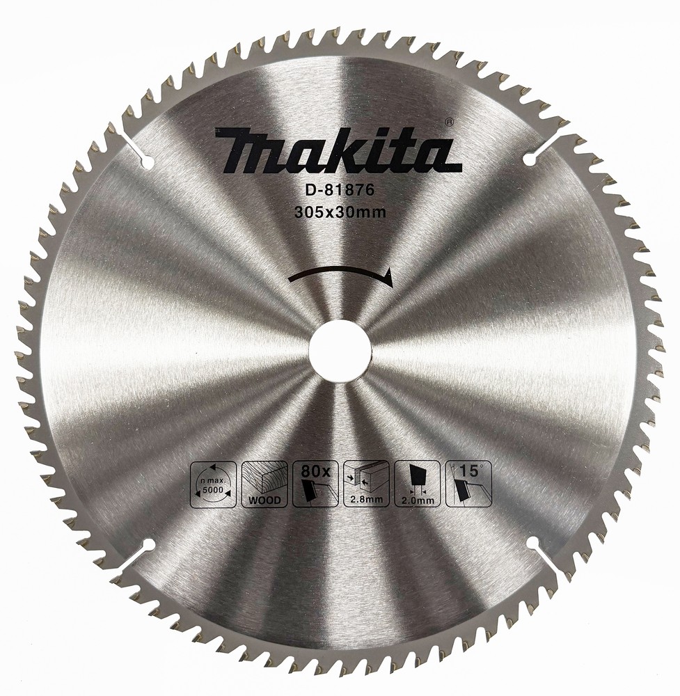 D-81876 Disco sierra circular, Standard T.C.T, 305 x 30 mm, 80 D