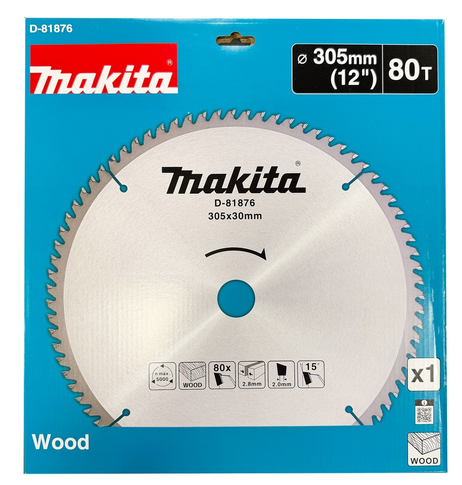 D-81876 Disco sierra circular, Standard T.C.T, 305 x 30 mm, 80 D