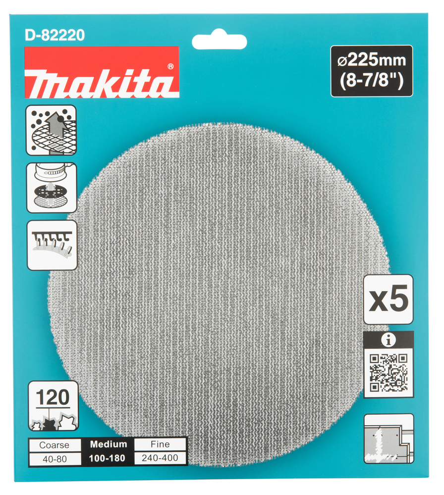 D-82220 Lija de malla, 225 mm, A120