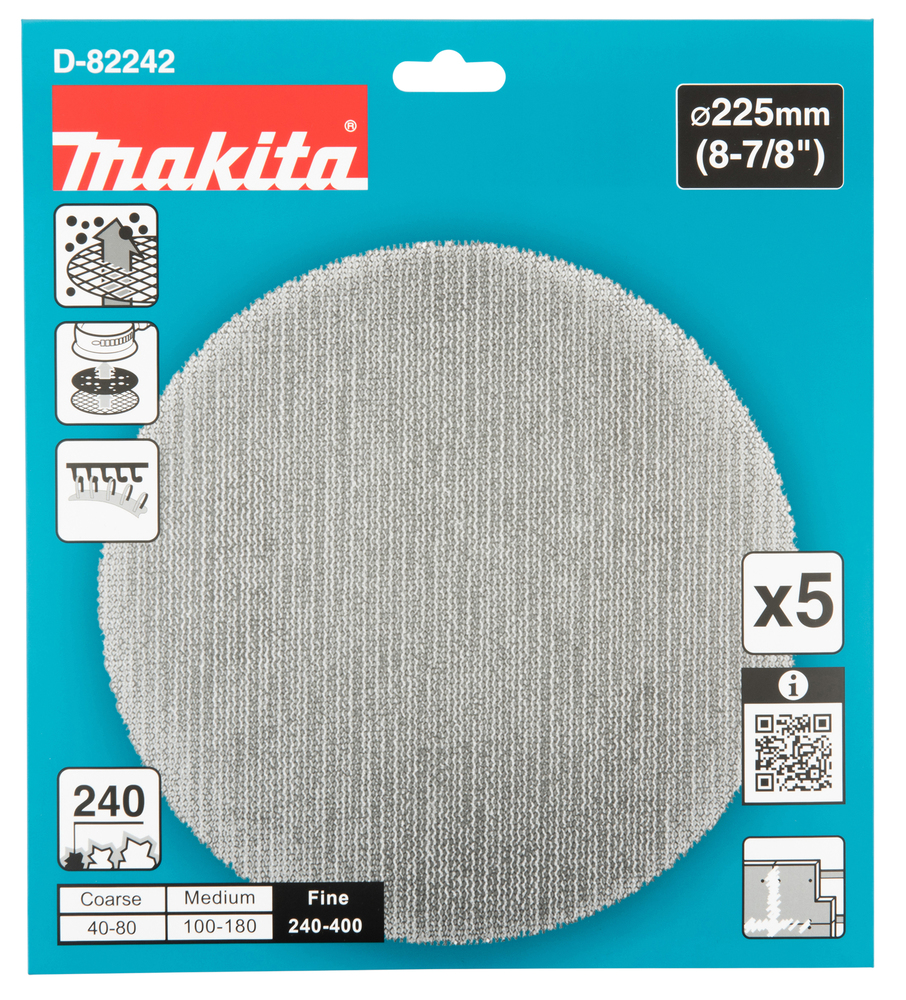 D-82242 Lija de malla, 225 mm, A240