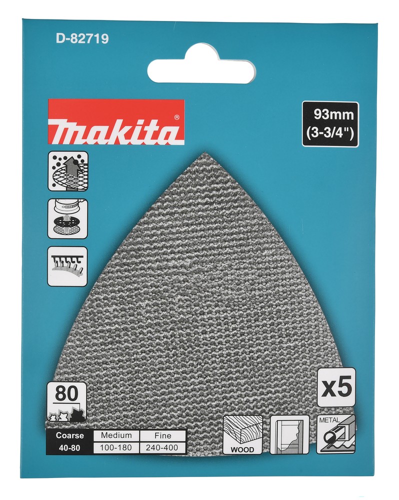 D-82719 Lija de malla, 93 mm, A80, 5 pcs