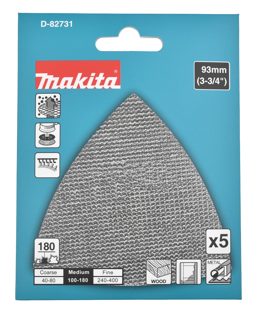 D-82731 Lija de malla, 93 mm, A180, 5 pcs