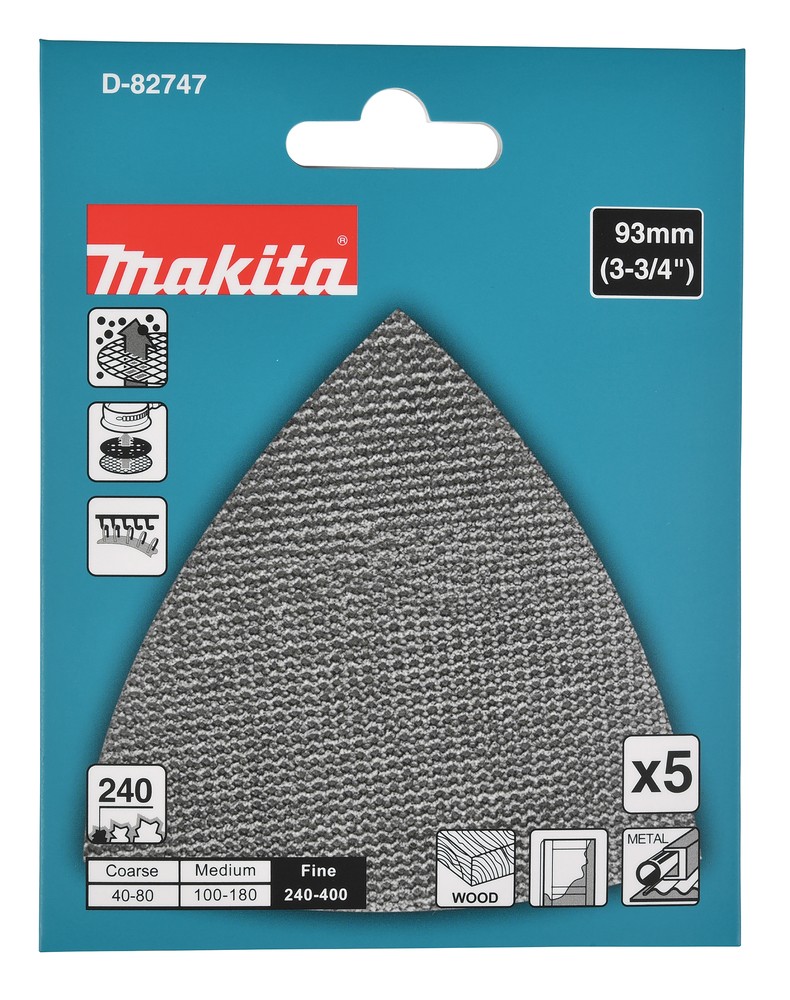 D-82747 Lija de malla, 93 mm, A240, 5 pcs