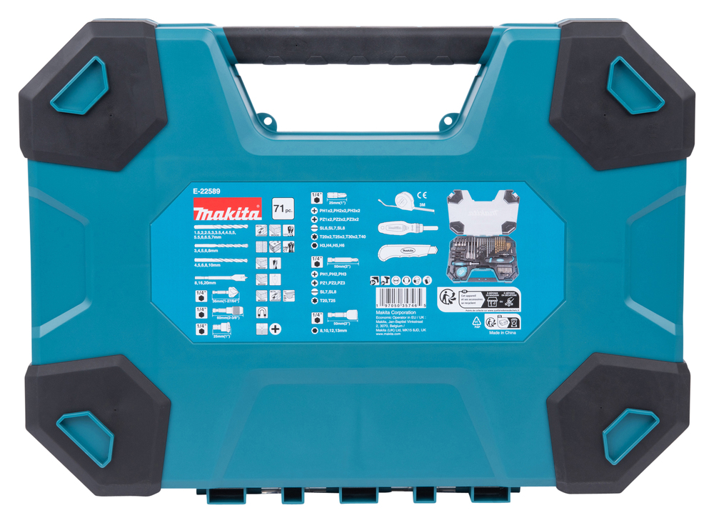 E-22589 Maletín de brocas y puntas para taladro Maccess, 71 uds
