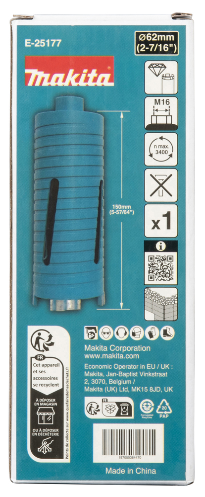 E-25177 Broca de diamante 62 mm seco