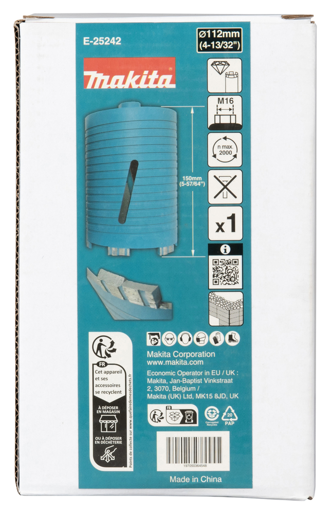 E-25242 Broca de diamante 112 mm seco