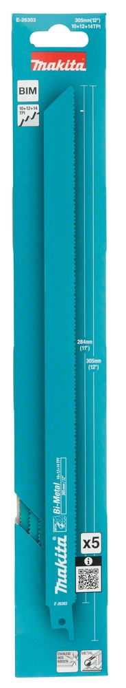 E-26303 Hoja de sierra de sable 305 x 1,25 mm