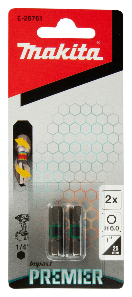 E-26761 Punta Impact Premier Hex H6, 25mm