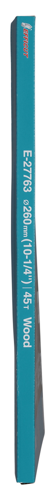 E-27763 Disco de sierra circular, Efficut T.C.T, 260 x 30 mm, 45 D